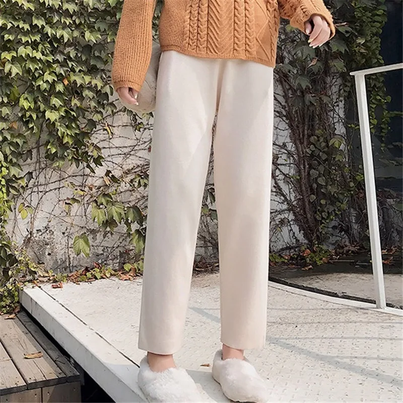 Mazefeng New 2020 Autumn Winter Women Pants Knitting Woolen High Waist Button Elegant Korean Style Ankle-Length Pants
Mazefeng New 2020 Autumn Winter Women Pants Knitting Woolen High Waist Button Elegant Korean Style Ankle-Length Pants