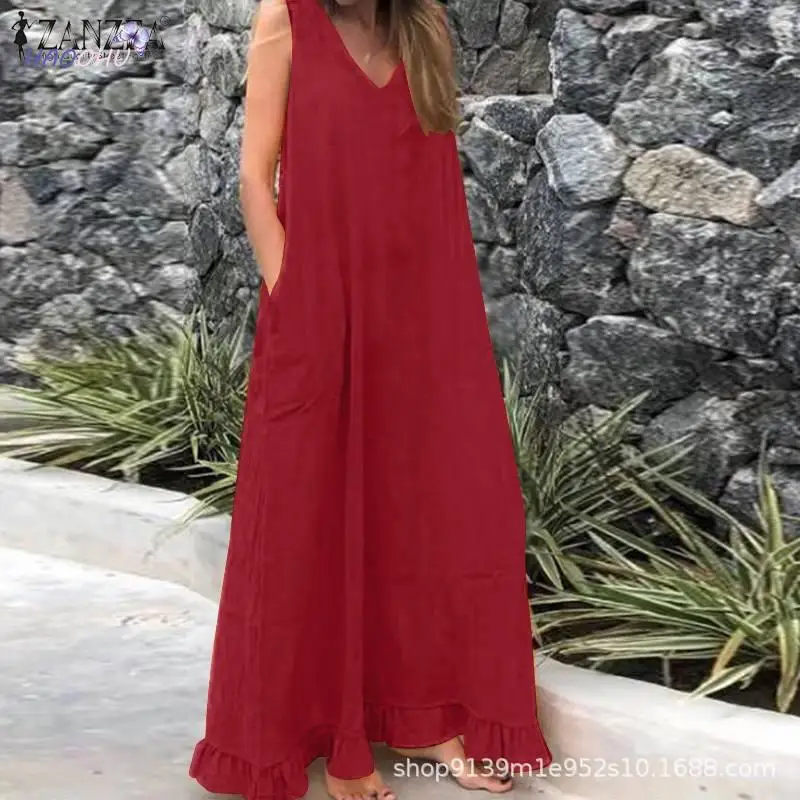 HAOOHU Beach Casual Sleeveless V-Neck Light Floor Length Maxi Dress Elegant Plus Large Big Size Dresses Woman Summer 2021 Ladies
HAOOHU Beach Casual Sleeveless V-Neck Light Floor Length Maxi Dress Elegant Plus Large Big Size Dresses Woman Summer 2021 Ladies