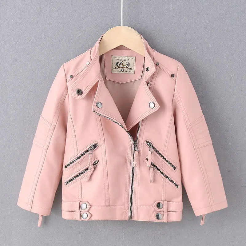 Kids Girls Boys New 2021 Autumn Winter Solid PU Zipper Leather Outerwear Children Clothes Turn Down Collar Jacket Overcoats Q98
Kids Girls Boys New 2021 Autumn Winter Solid PU Zipper Leather Outerwear Children Clothes Turn Down Collar Jacket Overcoats Q98