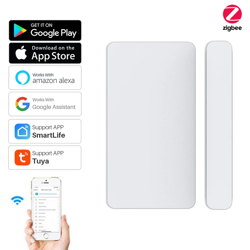WiFi Tuya Smart Door Sensor Door Open/Closed Detectors Home Security Alarm Compatible With Alexa Google Home Tuya Smart Life APP 
WiFi Tuya Smart Door Sensor Door Open/Closed Detectors Home Security Alarm Compatible With Alexa Google Home Tuya Smart Life APP