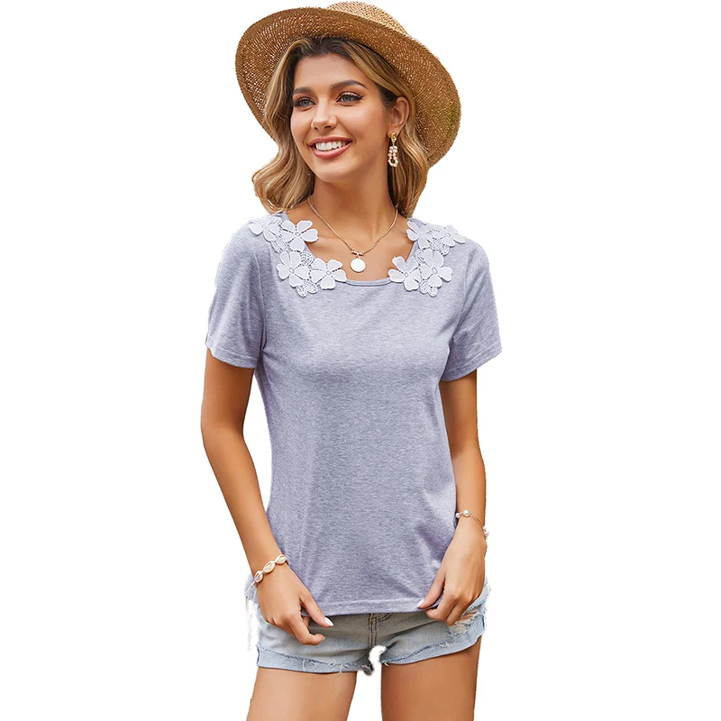 Chifirena Summer Women's T-shirt 2021 O Neck Floral Patchwork Casual Top Short Sleeve Solid Tees Pullovers Slim Sweet T Shirts
Chifirena Summer Women's T-shirt 2021 O Neck Floral Patchwork Casual Top Short Sleeve Solid Tees Pullovers Slim Sweet T Shirts