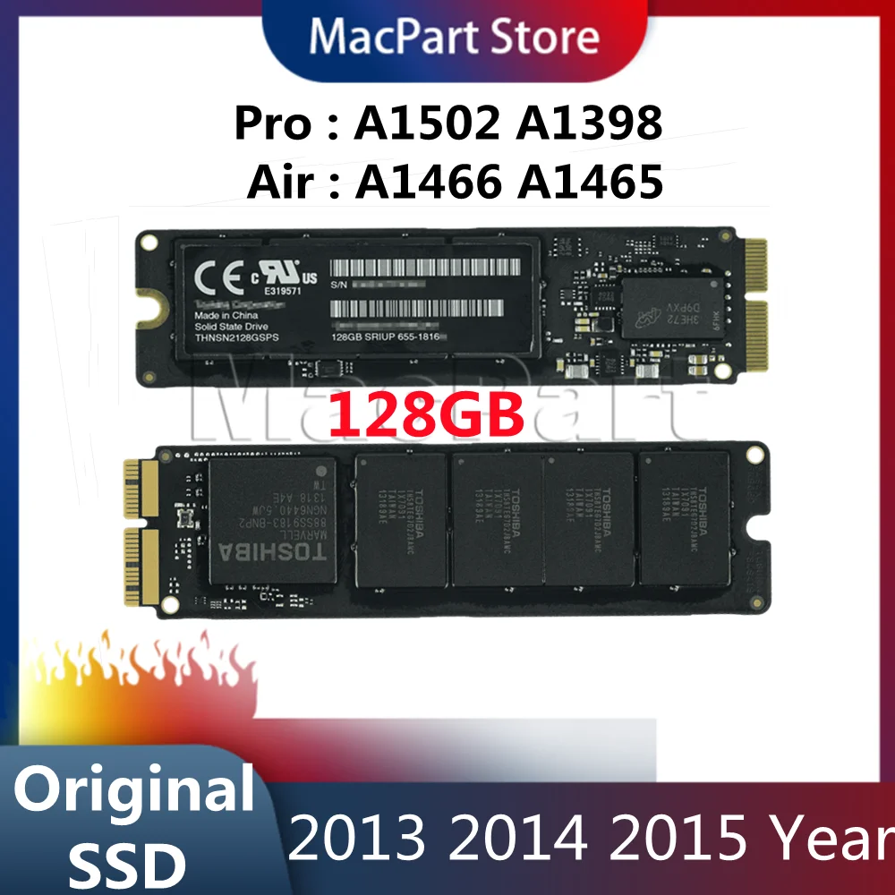 Твердотельный накопитель для Macbook Pro Retina A1502 A1398 SSD-накопитель Air A1465 A1466 SSD 128 Гб 2013 2014