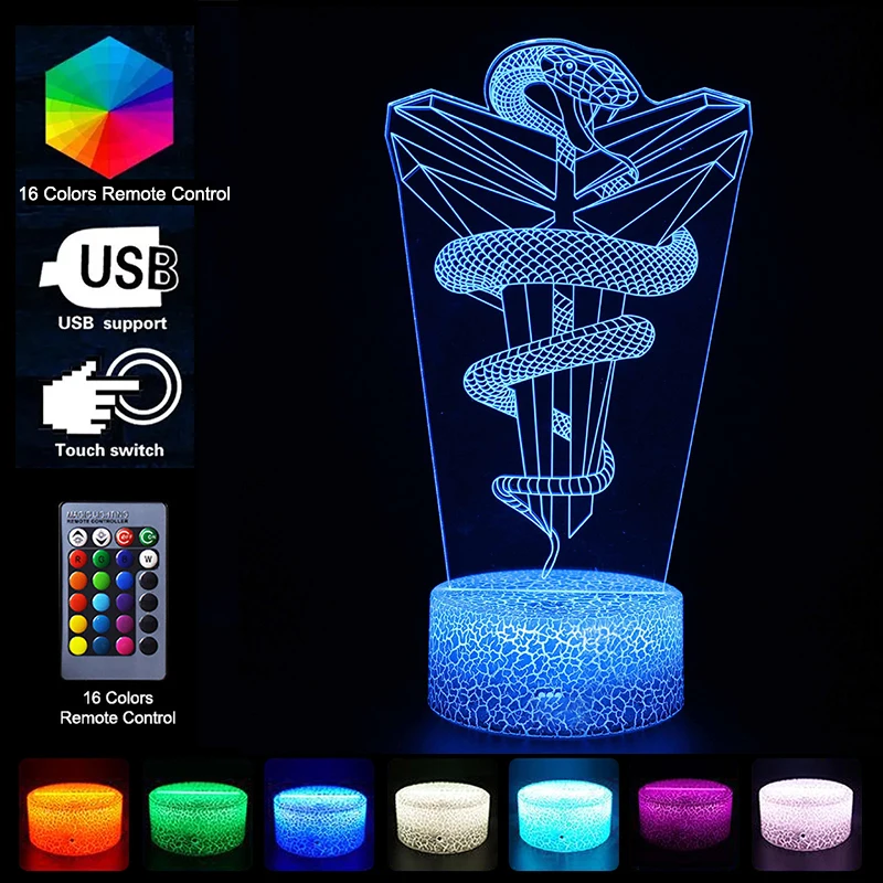 3D иллюзия крутая змея светодиодный ночсветильник Лавовая база RGB красочная настольная лампа для детей украшение для спальни подарок на ден...
3D иллюзия крутая змея светодиодный ночсветильник Лавовая база RGB красочная настольная лампа для детей украшение для спальни подарок на ден...