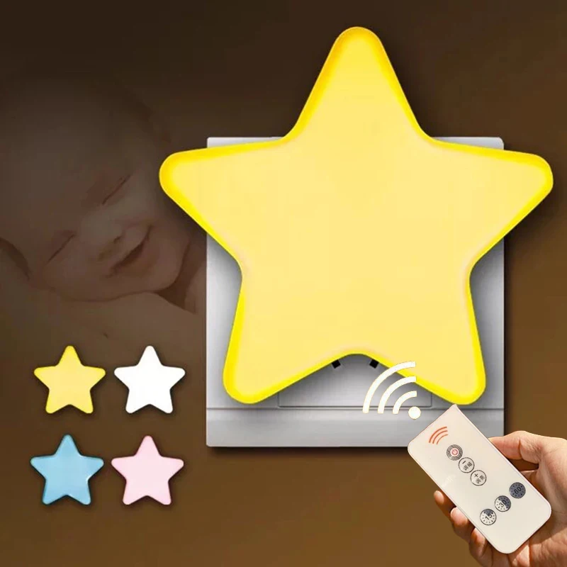 Mini Remote Control Sensor Light Star LED Night Light Sensor Control Bedside Wall Lamp Child Baby Star Sleep Night Light
Mini Remote Control Sensor Light Star LED Night Light Sensor Control Bedside Wall Lamp Child Baby Star Sleep Night Light