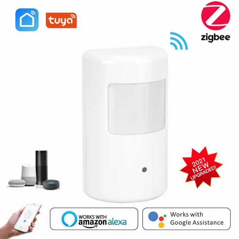 Беспроводной смарт-датчик движения Tuya Zigbee, инфракрасный датчик обнаружения, работает с Alexa Google Home 
Беспроводной смарт-датчик движения Tuya Zigbee, инфракрасный датчик обнаружения, работает с Alexa Google Home