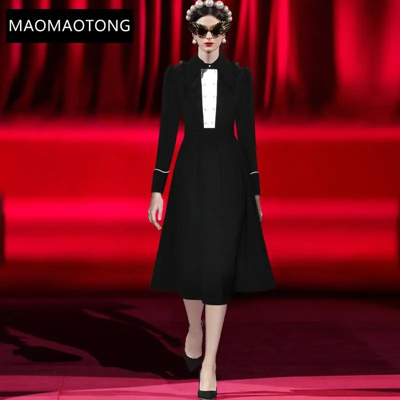 Fashion Designer Dress Spring Autumn Women's Dress Lace Turn-down Collar Double Breasted Long Sleeve Elegant Dresses
Fashion Designer Dress Spring Autumn Women's Dress Lace Turn-down Collar Double Breasted Long Sleeve Elegant Dresses