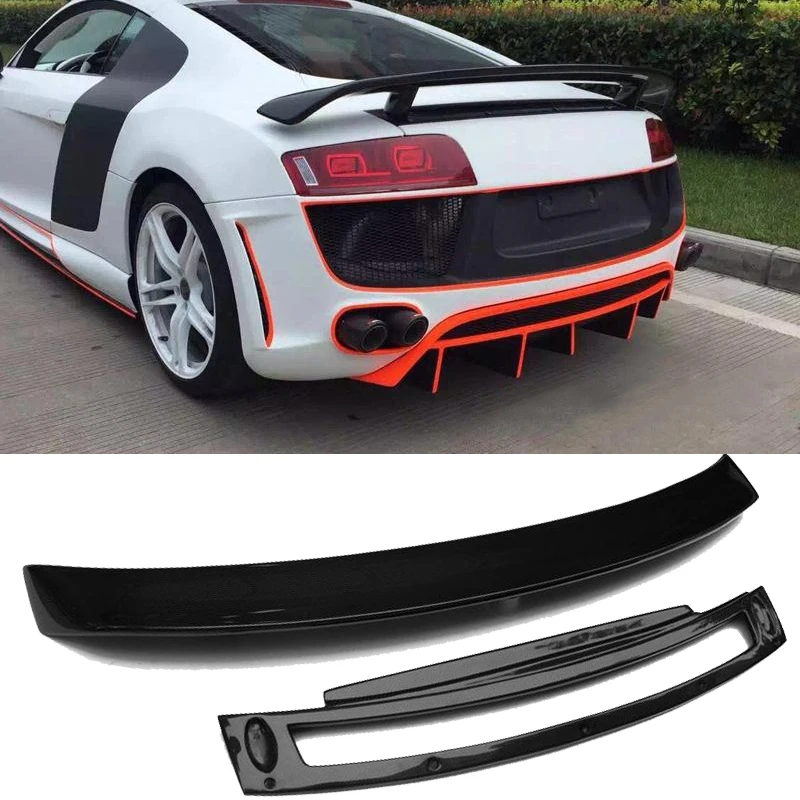 Двухуровневый спойлер из углеродного волокна для Audi R8|trunk spoiler|spoiler carbon fibercarbon fiber