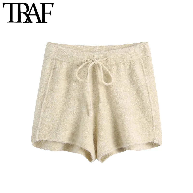 TRAF Women Fashion With Drawstring Knitted Shorts Vintage High Elastic Waist Soft Touch Female Short Pants Mujer
TRAF Women Fashion With Drawstring Knitted Shorts Vintage High Elastic Waist Soft Touch Female Short Pants Mujer