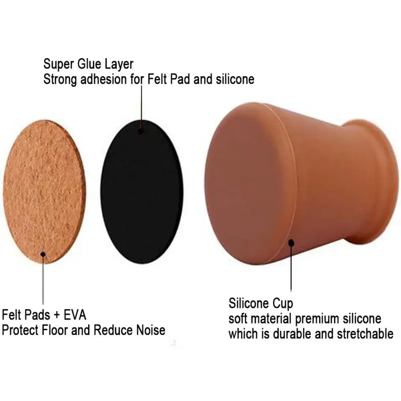 4PCS Silicone Felt Furniture Chair Table Anti Scratch Protector Cap Table Ferrule Feet Leg Cap Floor Protector Home Decor
4PCS Silicone Felt Furniture Chair Table Anti Scratch Protector Cap Table Ferrule Feet Leg Cap Floor Protector Home Decor