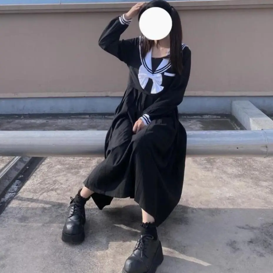 NONSAR Navy Collar Black Dress Women's Autumn 2021 New Korean Version Loose Waist Slimming Japanese College Style
NONSAR Navy Collar Black Dress Women's Autumn 2021 New Korean Version Loose Waist Slimming Japanese College Style