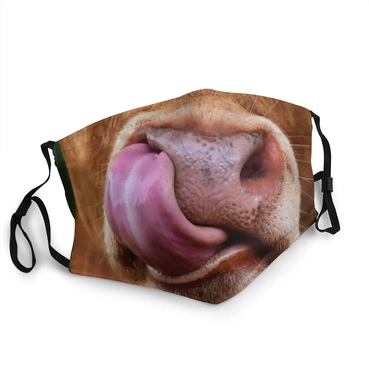 

Funny Cow Humorous Tongue In Nose Washable Mouth Face Mask Adult Unisex Cattle Farmer Dustproof Mask Protection Cover Respirator