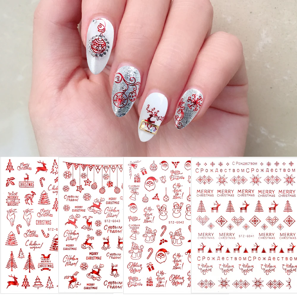 Nail Art Stickers Transfers Xmas Merry Christmas Santa Claus Collection Decor Red Snow Balloon Naklejki Na Paznokcie Nail Decals
Nail Art Stickers Transfers Xmas Merry Christmas Santa Claus Collection Decor Red Snow Balloon Naklejki Na Paznokcie Nail Decals