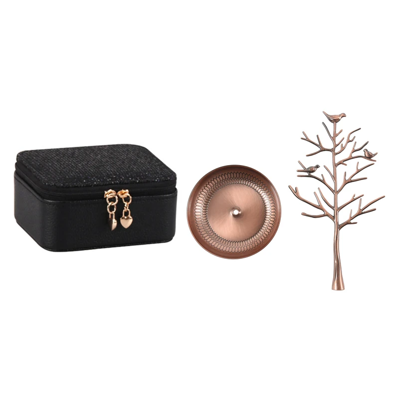 1 Pcs Metal Tree Jewelry Stand Display Rack Holder & 1 Pcs Jewelry Box Storage Box Necklace Pu Storage Box
1 Pcs Metal Tree Jewelry Stand Display Rack Holder & 1 Pcs Jewelry Box Storage Box Necklace Pu Storage Box
