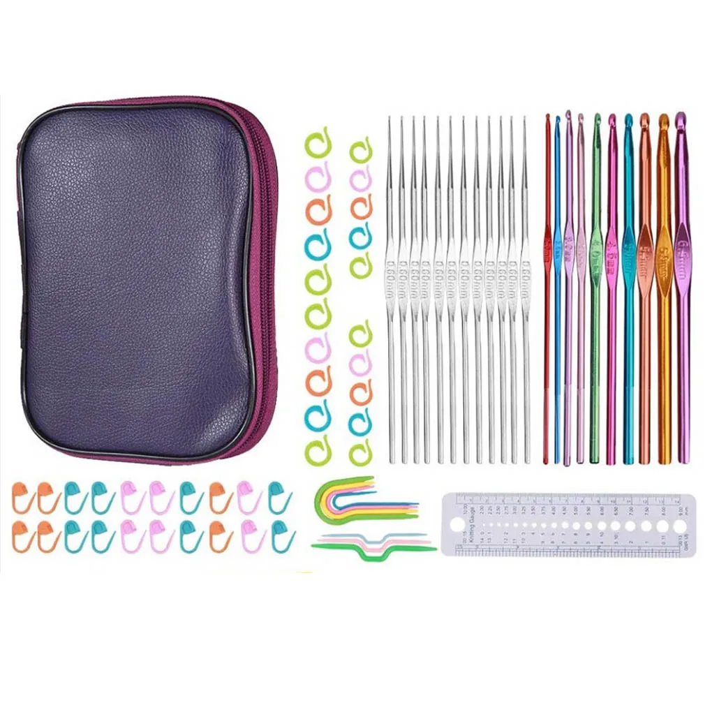 Crochet Hooks Set DIY Hand Weave Yarn Kit Marking Clips Counting Circular Ring Knitting Craft Tools Random Color
Crochet Hooks Set DIY Hand Weave Yarn Kit Marking Clips Counting Circular Ring Knitting Craft Tools Random Color