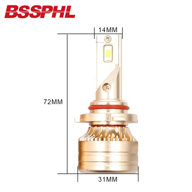 BSSPHL авто светодиодный светильник 12V 9005 9006 9012 H1 H3 H4 H7 H8 H9 H11 автомобилей головной