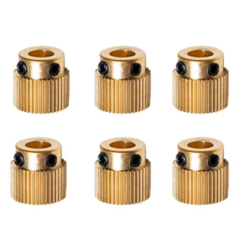 6Pcs Rugged 3D Printer Parts Driver 26 Tooth Gear Brass Extruder Wheel Gear for Printer Cr-10 Cr-10S S4 S5 Ender 3 Pro
6Pcs Rugged 3D Printer Parts Driver 26 Tooth Gear Brass Extruder Wheel Gear for Printer Cr-10 Cr-10S S4 S5 Ender 3 Pro