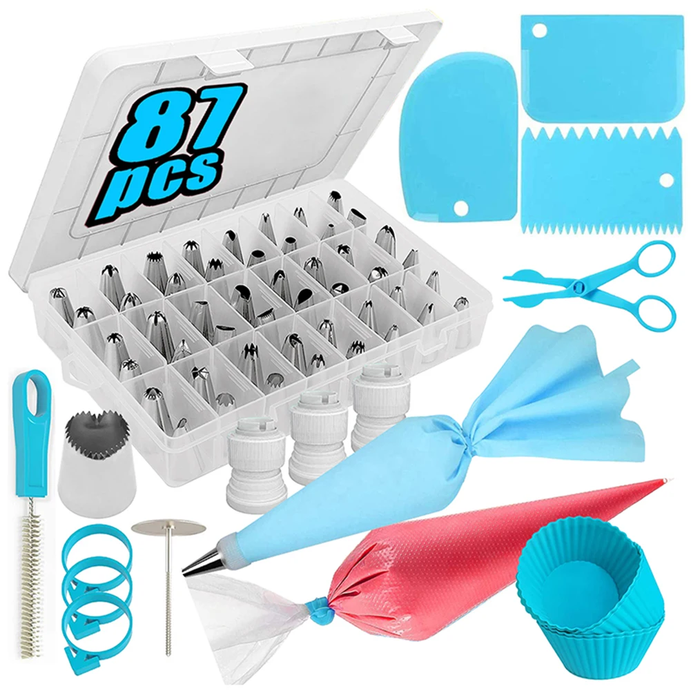 87 Pcs Cake Decorating Mouth Tool Set Squeezing Cream Baking Tools Baking Cake Accessories Cream Decoration Tools
87 Pcs Cake Decorating Mouth Tool Set Squeezing Cream Baking Tools Baking Cake Accessories Cream Decoration Tools