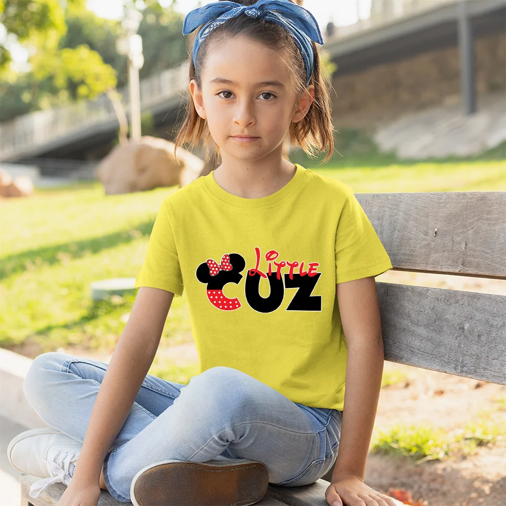 Baby Girl Clothes Minnie Mouse Letter Printing Little Cuz Casual Fun Four Seasons Color Kids T-shirt O-neck Tee Shirt
Baby Girl Clothes Minnie Mouse Letter Printing Little Cuz Casual Fun Four Seasons Color Kids T-shirt O-neck Tee Shirt