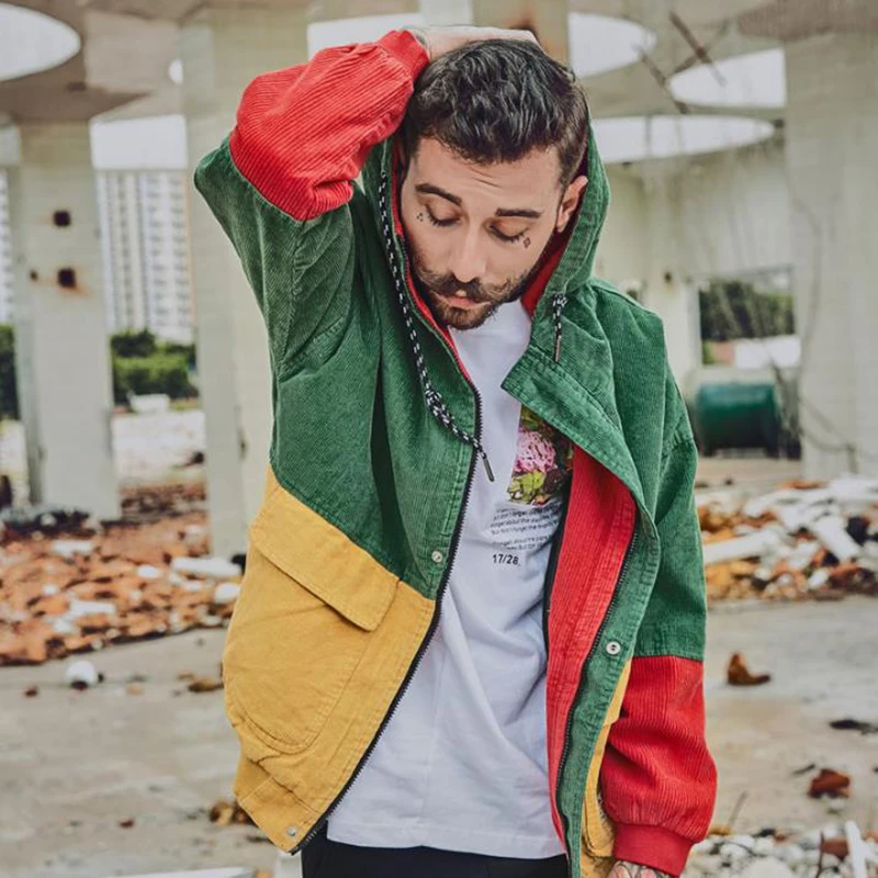 Hip Hop Hoodie Loose Jacket Men Winter Corduroy Jacket Harajuku Red Patchwork Autumn Hooded Bomber Jacket Coat Reggae Jamaica
Hip Hop Hoodie Loose Jacket Men Winter Corduroy Jacket Harajuku Red Patchwork Autumn Hooded Bomber Jacket Coat Reggae Jamaica