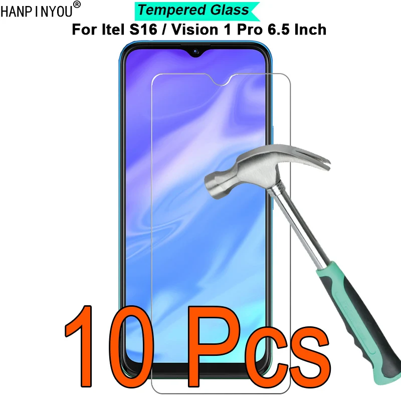 

10 шт./лот для iTel S16/видение 1 Pro 6,5 "с уровнем твердости 9H твердость 2.5D ультра-тонкая пленка для экрана закаленное стекло Экран защитная
