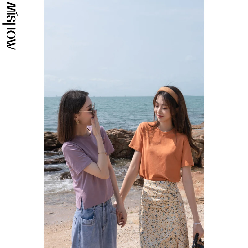 FAKUNTN Summer New Women's T-Shirt Offical Lady Solid Basic Cotton Oneck Loose Tshirt For Women Streetwear Women's Top MXA21
FAKUNTN Summer New Women's T-Shirt Offical Lady Solid Basic Cotton Oneck Loose Tshirt For Women Streetwear Women's Top MXA21