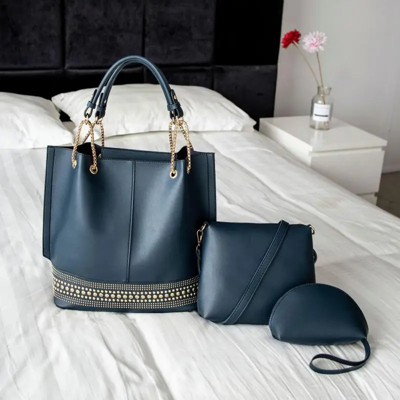 New Ladies Bag Pu Leather Handbag Ladies Handbag Handbag Handbag Ladies Wallet Purse Ladies Shoulder Bag 3-piece Set Handbag
New Ladies Bag Pu Leather Handbag Ladies Handbag Handbag Handbag Ladies Wallet Purse Ladies Shoulder Bag 3-piece Set Handbag