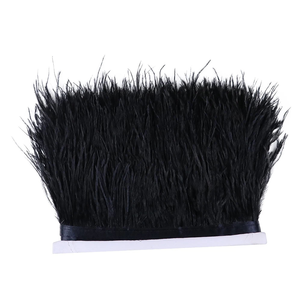 

1 Meter/Lot 8-10cm Ostrich Feathers Trim Fringe Decoration for Party Wedding Dress Skirt Clothes Sewing Crafts Plume Wholesale