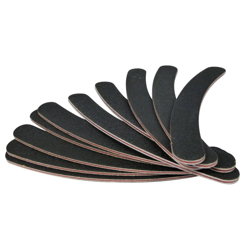 Пилка для ногтей Boomerang/Bana Na двусторонняя 100/180 Грит 10 шт. | Красота и здоровье