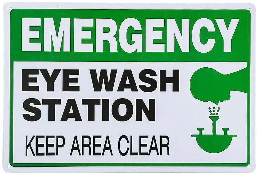 AMELIA SHARPE Metal Sign (Emergency Eye Wash Station Keeps Area Clean) Decoration Coffee House Family Bar Restaurant Retro Tin
AMELIA SHARPE Metal Sign (Emergency Eye Wash Station Keeps Area Clean) Decoration Coffee House Family Bar Restaurant Retro Tin
