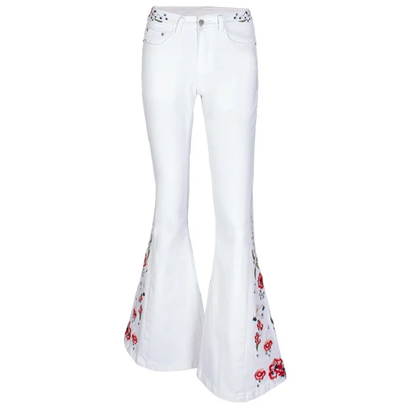 2020 New Arrival Summer Style Female Fashion Sexy Summer Embroidery Floral High Waist Hot Night Club Sexy Denim Flare Pants
2020 New Arrival Summer Style Female Fashion Sexy Summer Embroidery Floral High Waist Hot Night Club Sexy Denim Flare Pants