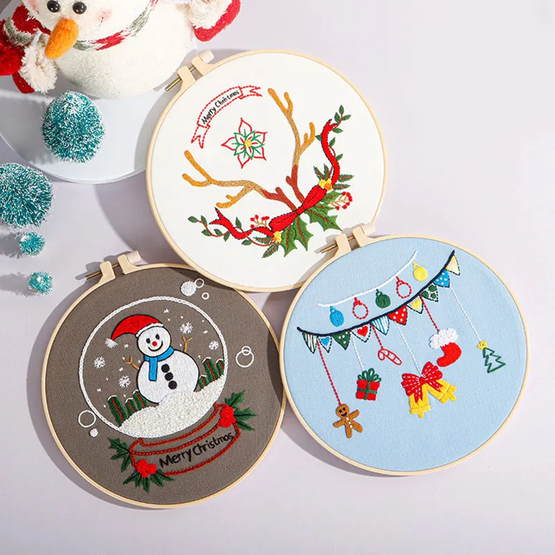 Christmas Embroidery Set DIY Material Bag Cross Stitch Kit Beginner Embroidery DIY Hand-embroidered Material Package Navidad
Christmas Embroidery Set DIY Material Bag Cross Stitch Kit Beginner Embroidery DIY Hand-embroidered Material Package Navidad