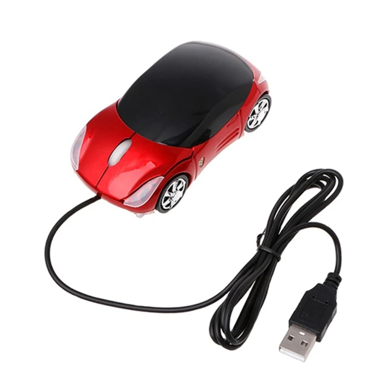 

1 шт. 1000DPI Проводная игровая мышь USB Компьютерные аксессуары USB проводной 3D оптический Компьютерная мышь в форме автомобиля 2 фары для ПК плее...
