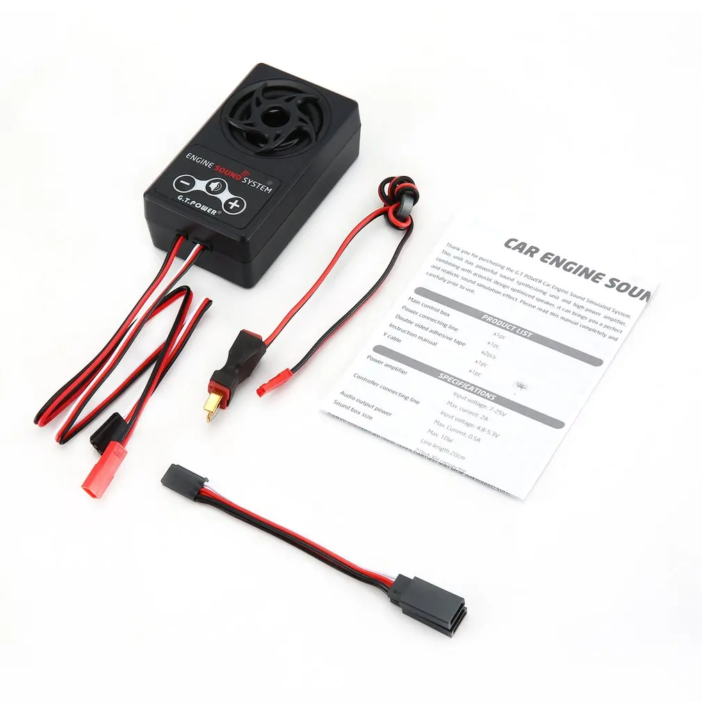 G.T.Power Engine Sound Simulated System For RC Car Axial SCX 10 II WRAITH Traxxas TRX4 Build-in 58 Kinds Of Sounds
G.T.Power Engine Sound Simulated System For RC Car Axial SCX 10 II WRAITH Traxxas TRX4 Build-in 58 Kinds Of Sounds