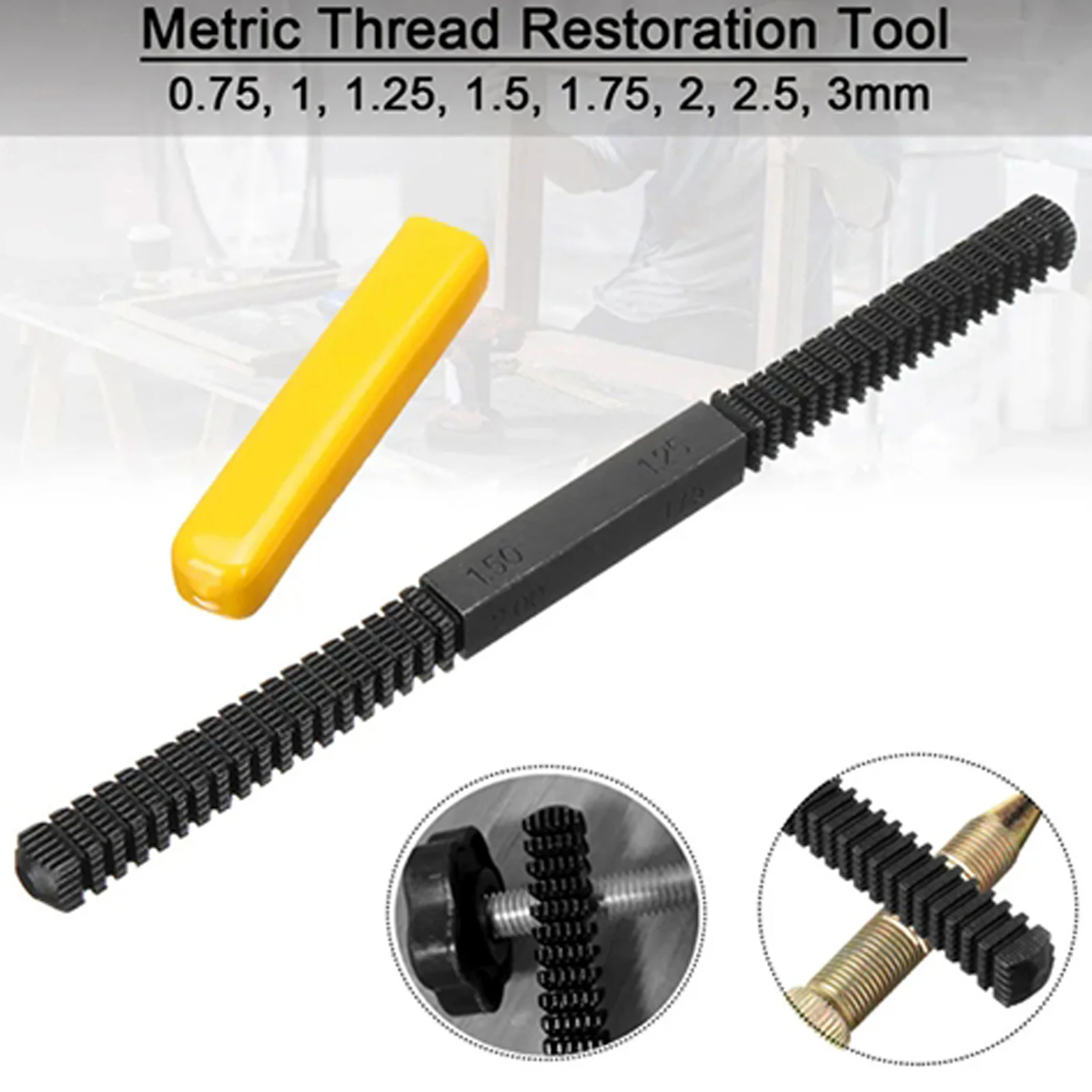 Damaged Threads Tool Repair File Sae/un Bsw/bsf Black Cleanable 21.5cm Metal 0.75-3mm Pitch Metric BSW/BSF SAE/UN PF/BSP
Damaged Threads Tool Repair File Sae/un Bsw/bsf Black Cleanable 21.5cm Metal 0.75-3mm Pitch Metric BSW/BSF SAE/UN PF/BSP