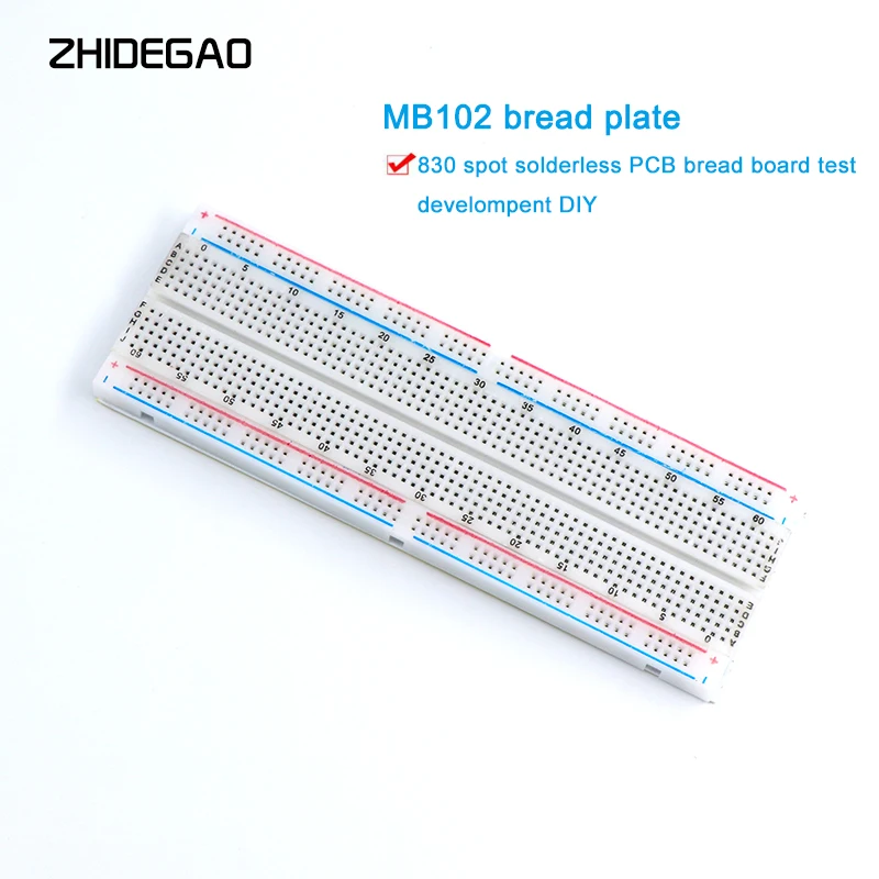 NEW MB-102 MB102 Breadboard 830 Point Solderless PCB Bread Board Test Develop DIY for arduino laboratory SYB-830
NEW MB-102 MB102 Breadboard 830 Point Solderless PCB Bread Board Test Develop DIY for arduino laboratory SYB-830