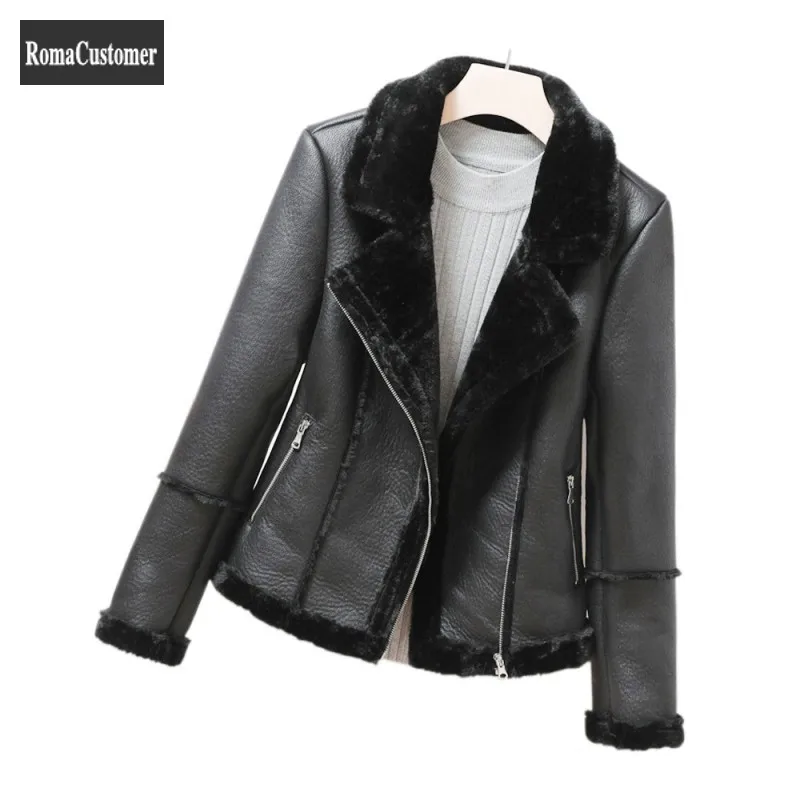 Autumn Winter New Womens Short Biker Jacket PU Leather High Street Elegant Slim Female Turn-Down Collar Zippers Casual Coat
Autumn Winter New Womens Short Biker Jacket PU Leather High Street Elegant Slim Female Turn-Down Collar Zippers Casual Coat