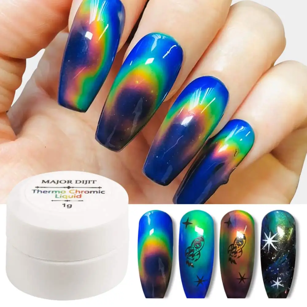 New Nail Polish Aurora Neon Temperature Change Liquid Thermochromic Liquid Mood Crystal Colorful Gradient Color Liquid
New Nail Polish Aurora Neon Temperature Change Liquid Thermochromic Liquid Mood Crystal Colorful Gradient Color Liquid