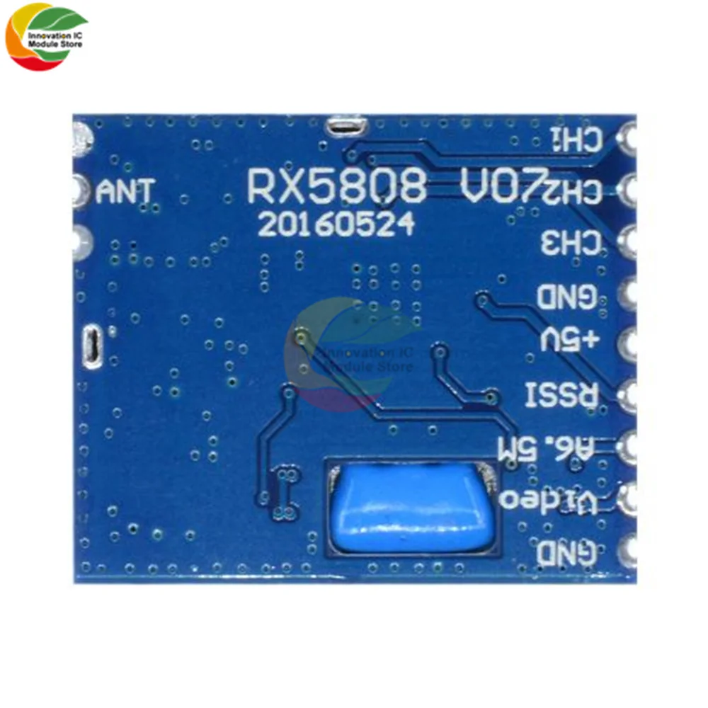 FPV 5.8G Wireless Audio Video Receiver Module for Boscam RX5808 Frequency Phase Lock Analog AV Signal Output 3.5V 170mA Board
FPV 5.8G Wireless Audio Video Receiver Module for Boscam RX5808 Frequency Phase Lock Analog AV Signal Output 3.5V 170mA Board