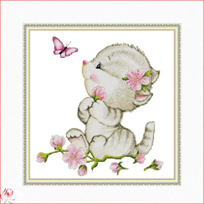 The Cat and The Butterfly DA390 14CT 11CT Counted and Stamped Cute Animal Home Decor Needlework Embroidery Cross Stitch kits
The Cat and The Butterfly DA390 14CT 11CT Counted and Stamped Cute Animal Home Decor Needlework Embroidery Cross Stitch kits