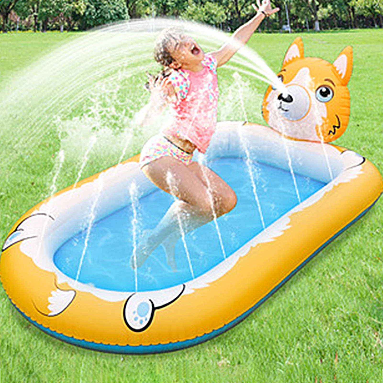 128cm Inflatable Spray Water Cushion Summer Kids Play Water Mat Lawn Games Pad Sprinkler Play Toys Outdoor Swiming Pool Toy L5 
128cm Inflatable Spray Water Cushion Summer Kids Play Water Mat Lawn Games Pad Sprinkler Play Toys Outdoor Swiming Pool Toy L5