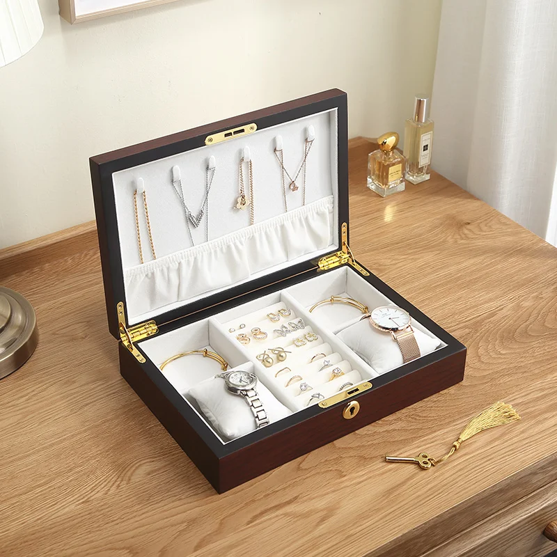 Casegrace Flip Jewelry Organizer Wooden Storage Box for Watch Stand Storage Case Earring Ring Holder Display Jewellery Organizer 
Casegrace Flip Jewelry Organizer Wooden Storage Box for Watch Stand Storage Case Earring Ring Holder Display Jewellery Organizer
