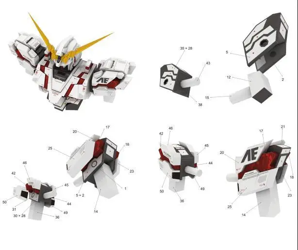 RX-0 Gundam Unicorn Full Version 3D Paper Crafts Handmade DIY Student Paper Work Unicorn Gundam DIY 3D Paper Model Robot Toys
RX-0 Gundam Unicorn Full Version 3D Paper Crafts Handmade DIY Student Paper Work Unicorn Gundam DIY 3D Paper Model Robot Toys