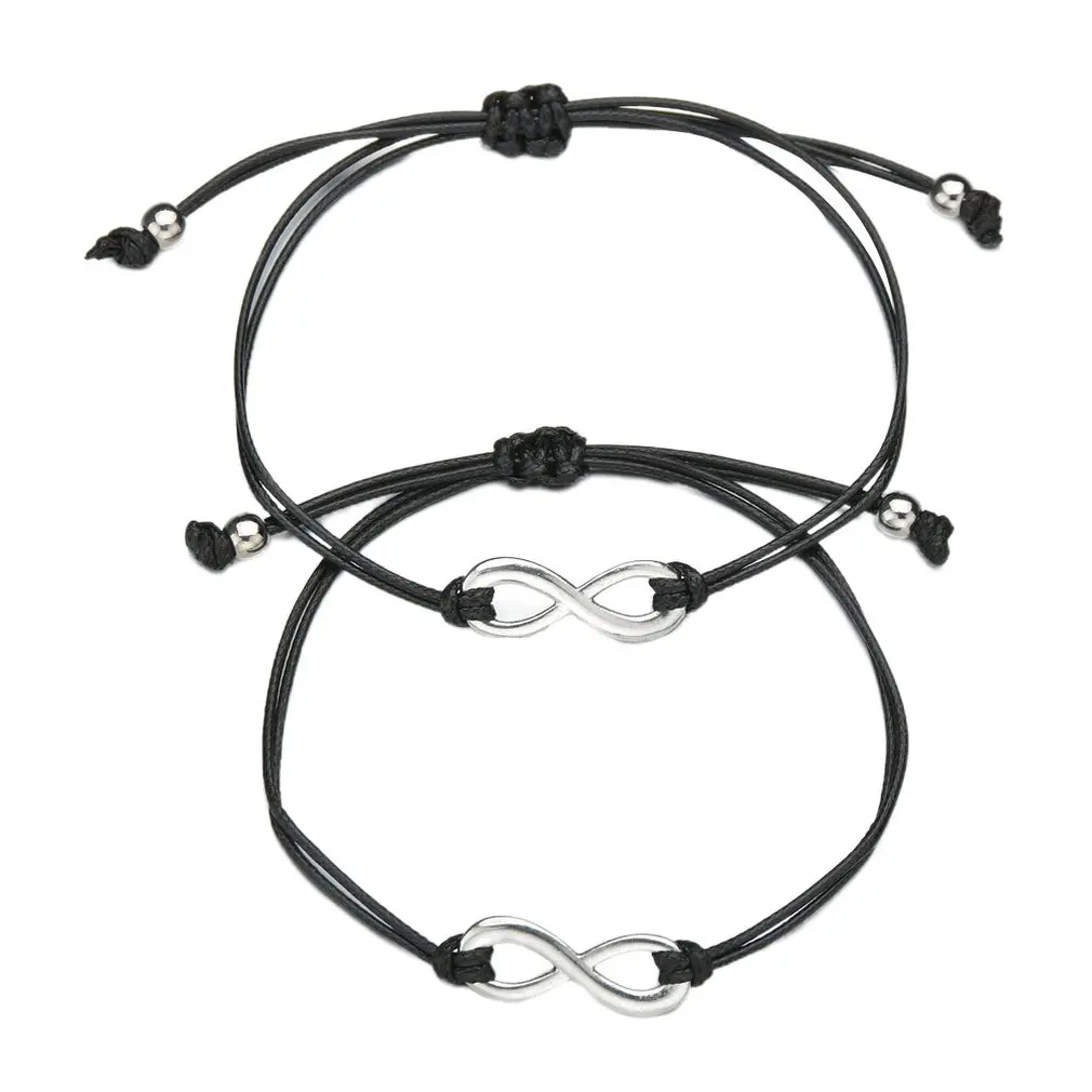 Fashion Rope Bracelet Figure Hand-Woven Black Silver Color Leather Wrap Leather Jewelry Women Adjustable Couple Bracelet
Fashion Rope Bracelet Figure Hand-Woven Black Silver Color Leather Wrap Leather Jewelry Women Adjustable Couple Bracelet