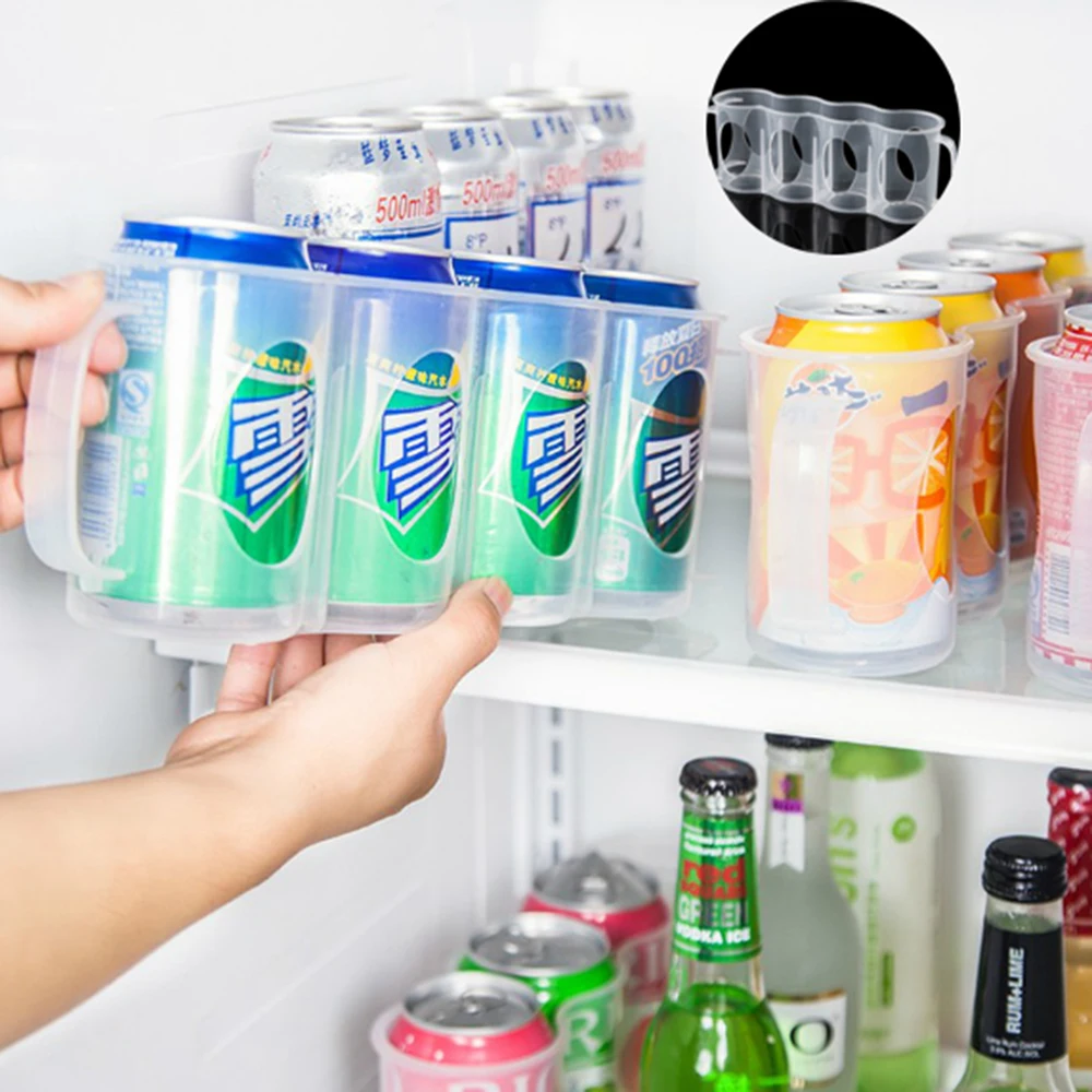 1PC 4 Holes Fridge Canned Drink Storage Box Kitchen Bar Supplies Canned Beverage Organizer Space-saving for Canned Drink
1PC 4 Holes Fridge Canned Drink Storage Box Kitchen Bar Supplies Canned Beverage Organizer Space-saving for Canned Drink