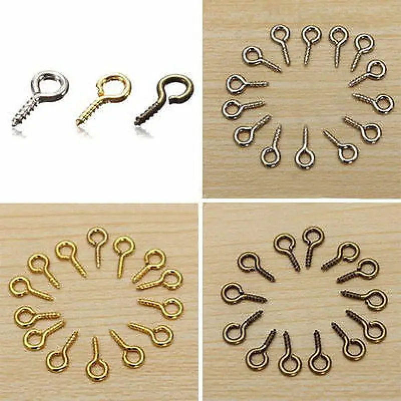 100pcs 1.2x12mm/4X8mm/5x10mm Small Tiny Mini Eye Pins Hooks Eyelets Screw Threaded Gold Clasps Hooks For DIY Jewelry Making
100pcs 1.2x12mm/4X8mm/5x10mm Small Tiny Mini Eye Pins Hooks Eyelets Screw Threaded Gold Clasps Hooks For DIY Jewelry Making