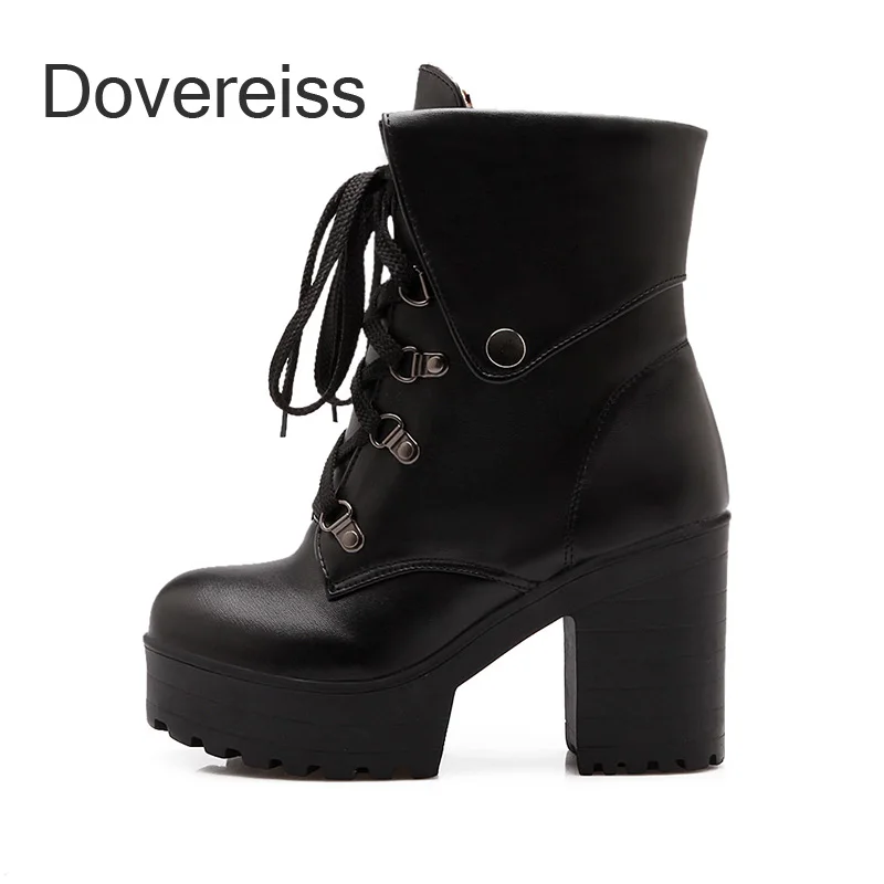 Dovereiss Winter Women Fashion High Heels New Cross Tied Ankle Platform White Goth Ankle Boots Ladies Boots Big Size 41 42 43
Dovereiss Winter Women Fashion High Heels New Cross Tied Ankle Platform White Goth Ankle Boots Ladies Boots Big Size 41 42 43