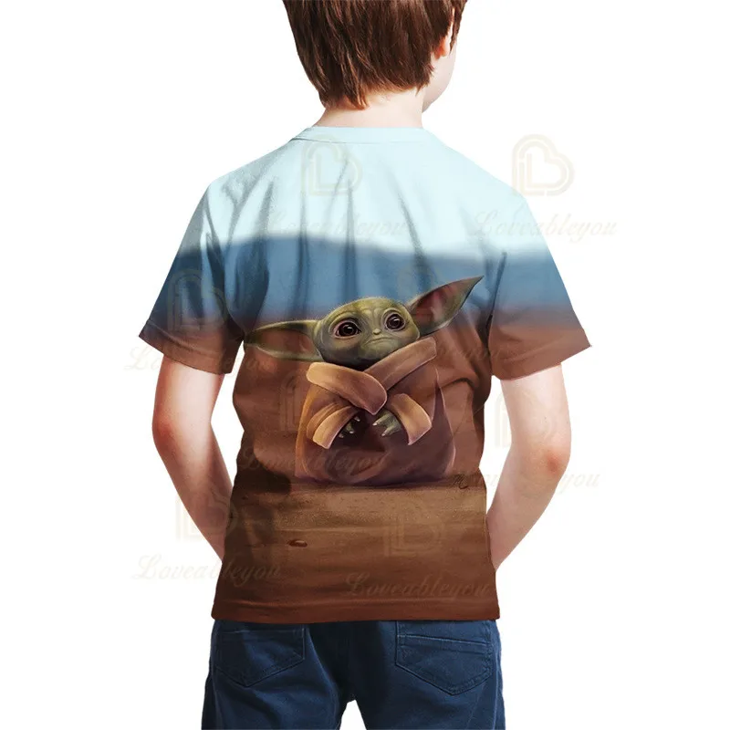 Детская футболка Yoda мандалор с 3D принтом из диснеевских войн для мужчин и женщин