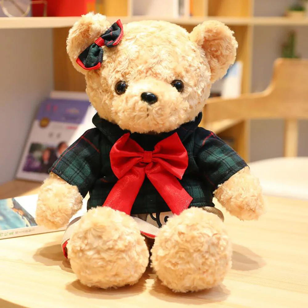 

Cute Dressing Teddy Panda Hug Bear Pillow Birthday Christmas Gril Gift Children Stuffed Plush Toys