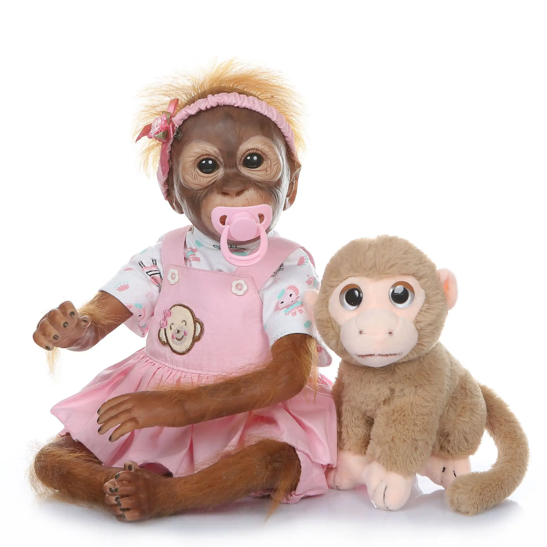 52CM handmade lacquer realistic reborn baby monkey doll silicone vinyl Boneca newborn baby doll collection art child best gift
52CM handmade lacquer realistic reborn baby monkey doll silicone vinyl Boneca newborn baby doll collection art child best gift