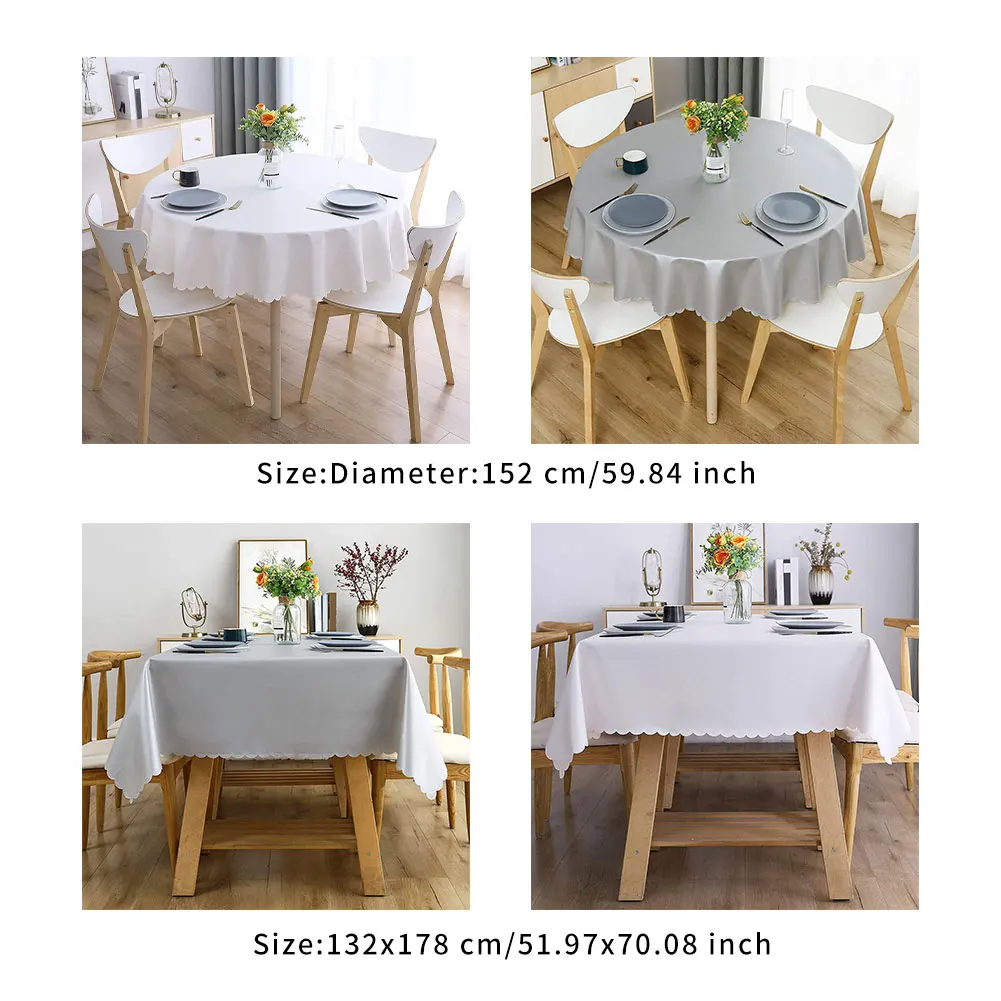 Decorative Tablecloth Dining Table Cover Solid Color Waterproof Heavy Duty PU Table Cover Protector For Dinning Home Decoration
Decorative Tablecloth Dining Table Cover Solid Color Waterproof Heavy Duty PU Table Cover Protector For Dinning Home Decoration